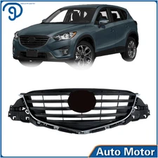 Gray+Chrome Front Bumper Upper Grille For Mazda CX-5 2015-2016 Plastic MA1200208