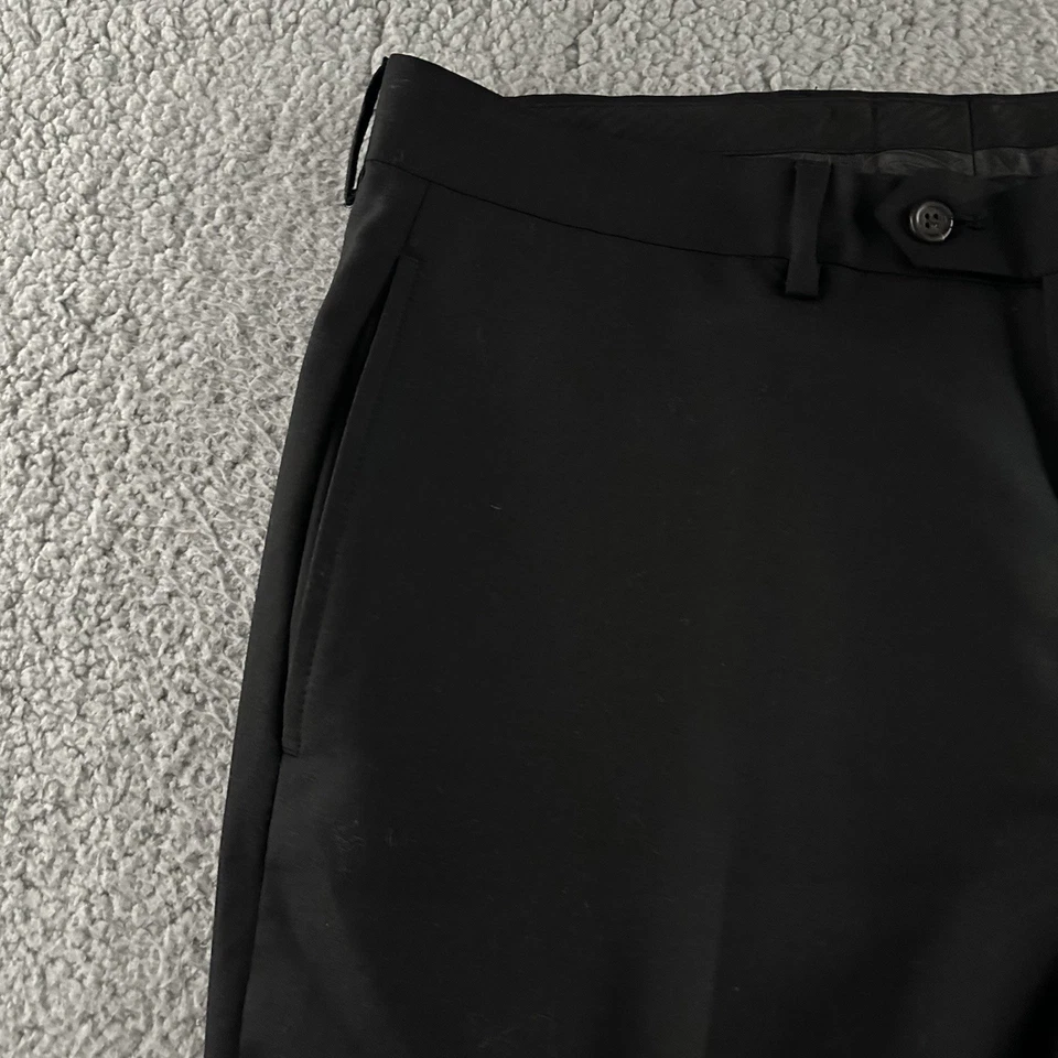 Pantalones de vestir Lauren Ralph Lauren para hombre negros 34x30 mezcla de lana de poliéster Foto 3 de 4