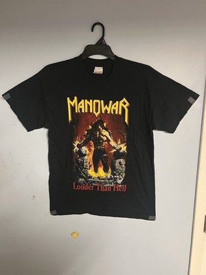 Vintage 1997 MANOWAR HELL ON WHEELS TOUR Concert T-Shirt - SIZE L - Screen Stars