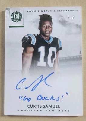 Panini 2017 Encased Curtis Samuel Rookie Autograph 5/5  Go Bucks! 