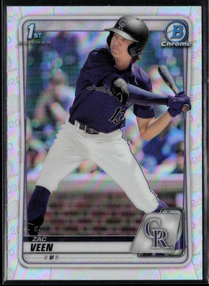 2020 Bowman Draft #BD-107 Zac Veen Chrome Refractor