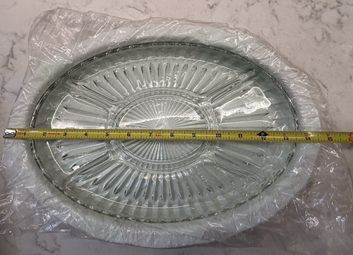 Oneida Oval Chippendale Silver Plate Gallery Tray With Glass Liner 14 3/4 “ NIB - Picture 8 of 10