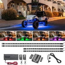 LEDGlow 4pc Million Color LED 12V-72V Electric Golf Cart Underglow Light Kit