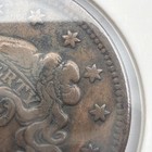 1837 1C Head of 1838 N-11 Coronet or Matron Head Large Cent Beaded Cords Details — photo 4
