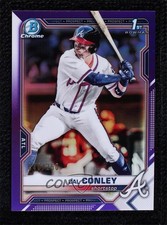 2021 Bowman Draft Chrome Purple Refractor 40/250 Cal Conley #BDC-70 0us5