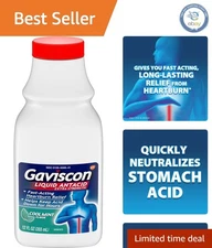 12oz Extra Strength Liquid Antacid - Fast-Acting Cool Mint for Heartburn Relief