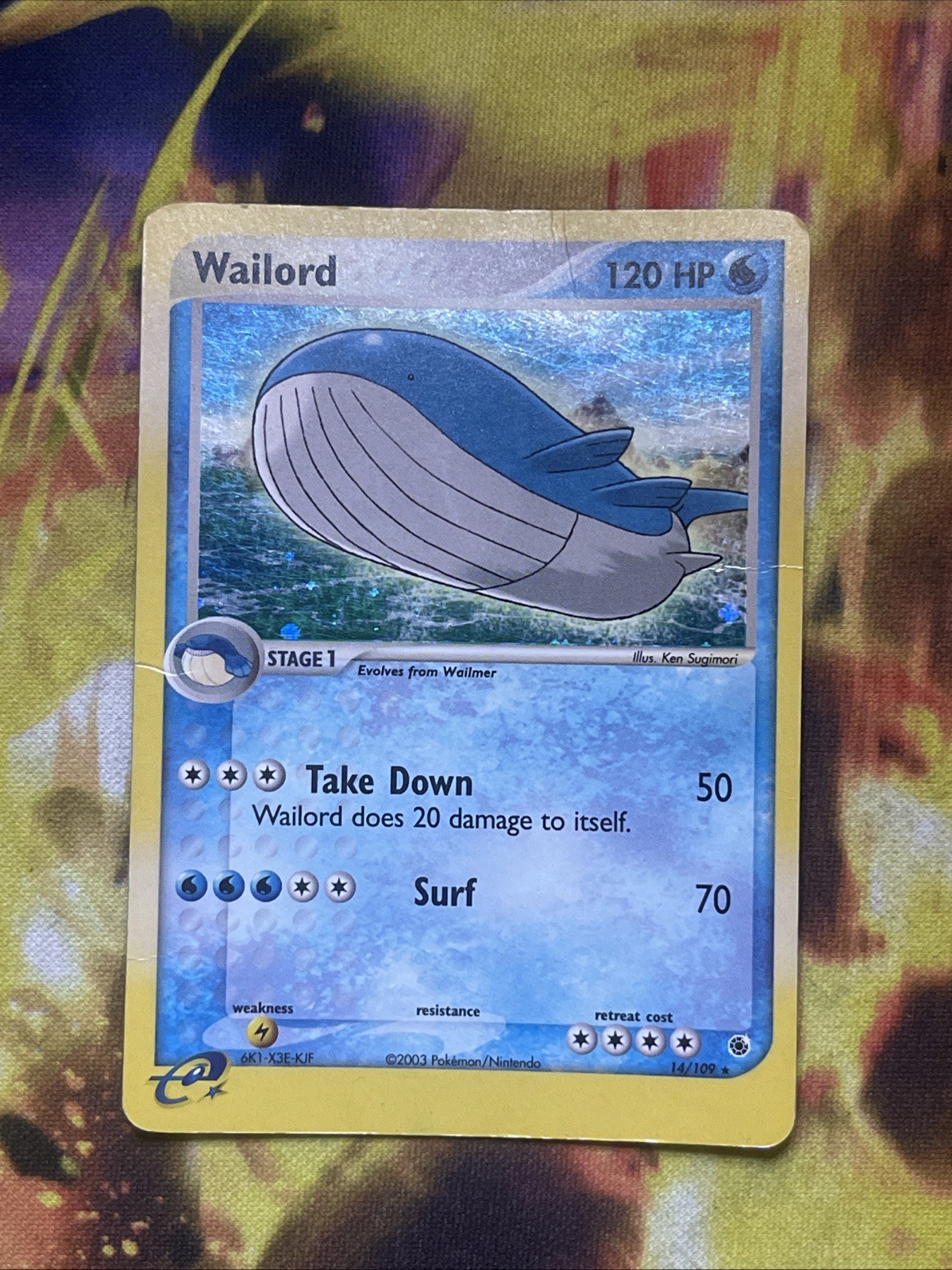 Pokemon Wailord 14/109 Holo Rare EX Ruby Sapphire Set HP