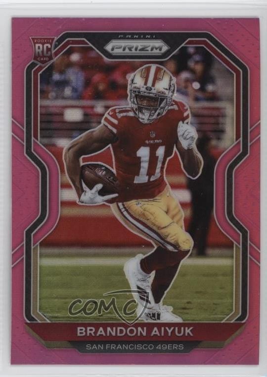2020 Panini Prizm Rookie Pink Prizm Brandon Aiyuk #301 Rookie RC 05lh