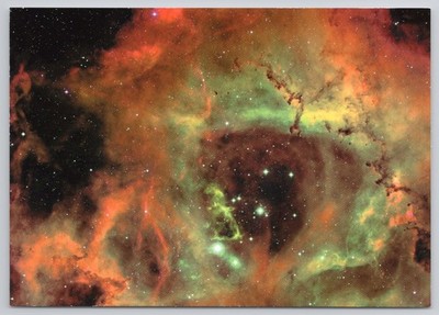 Postcard Rosette Nebula NGC 2237 Kitt Peak Observatory Monoceros Astronomy NOAO