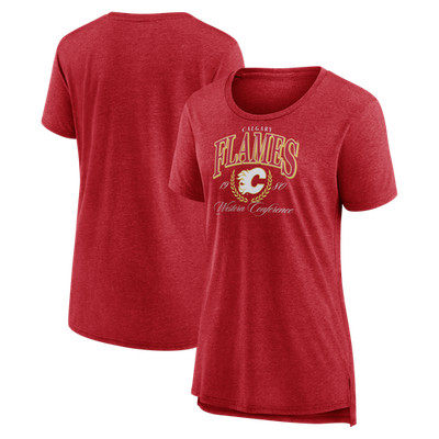 Women's Red Calgary Flames Reign Supreme Tri-Blend T-Shirt