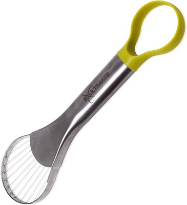 Avocado Slicer and Pitter Kitchen Gadgets Guacamole fun Tools Green,Chrome 