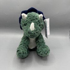 Carters Just One You Green Blue Triceratops Dinosaur Plush Baby Toy 68340 NEW