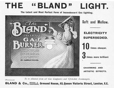 BLAND & CO Gas Burner Lights - Antique Advertisement 1907