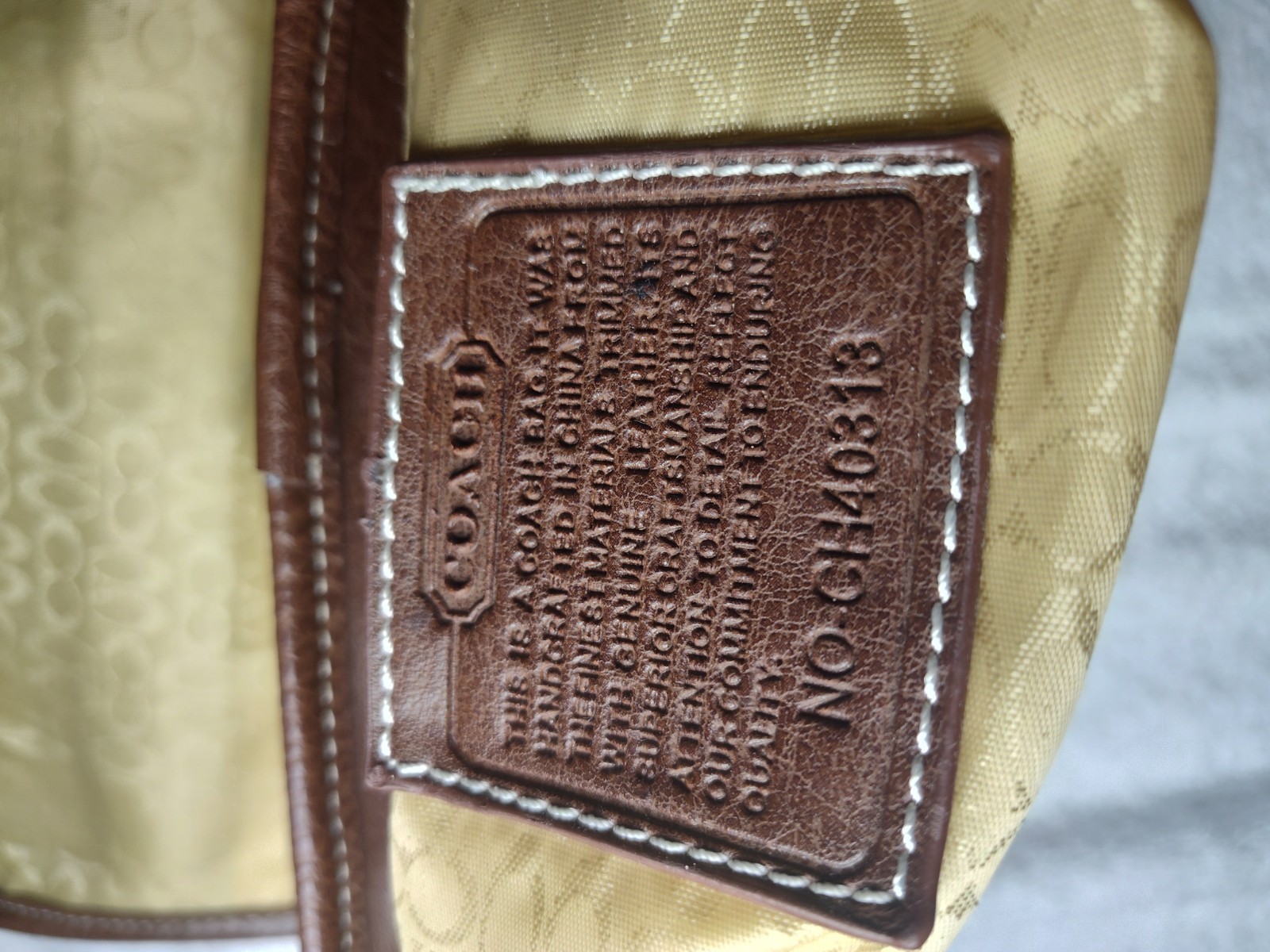 Coach Patchwork Blue Brown Multicolor Turn Lock S… - image 6