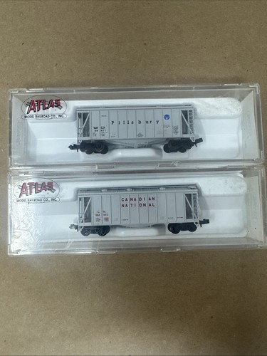 Atlas escala N #3853 y 3864 Airslide “pillsbury” “Canadian National” paquete de 2 | Condition: New