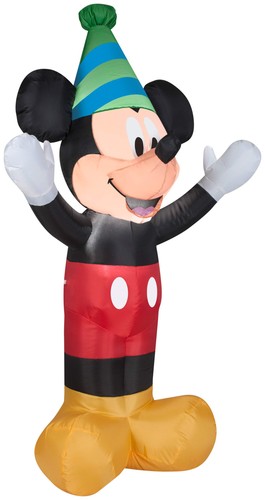 Gemmy 4 Fuß groß luftgeblasen aufblasbar Geburtstag Party Mickey Mouse - Bild 1 von 3