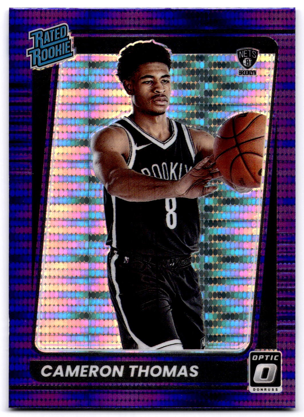 2021-22 Donruss Optic #153 Cameron Thomas Target Purple Pulsar