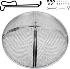 27inch Fire Pit Spark Screen w/ Fire Poker for Solo Stove Yukon Accessories