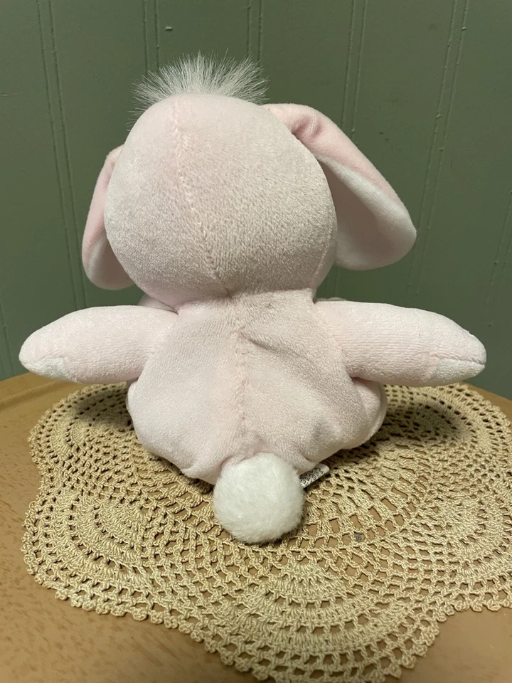 Vintage Precious Moments Pink Bunny Rabbit Bean Bag Stuffed Animal Toy Tags 1997 - Image 2 of 3