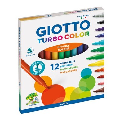 Turbo Color Fasermaler, Mehrfarbig, 12 Farben