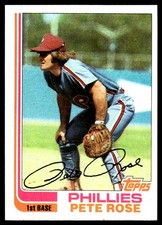 Pete Rose 1982 Topps #780 Philadelphia Phillies FREE SHIPPING AutographDen