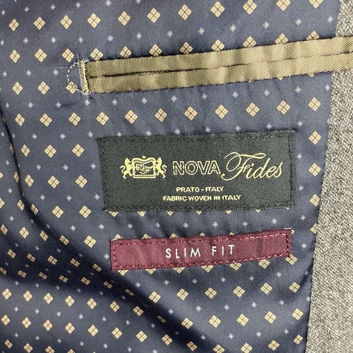 SIGUIENTE 3 Piezas Traje Para Hombre Gris Tweed 42R Chaqueta 34W 32L Nova Fides Calce Ajustado - Imagen 15 de 24