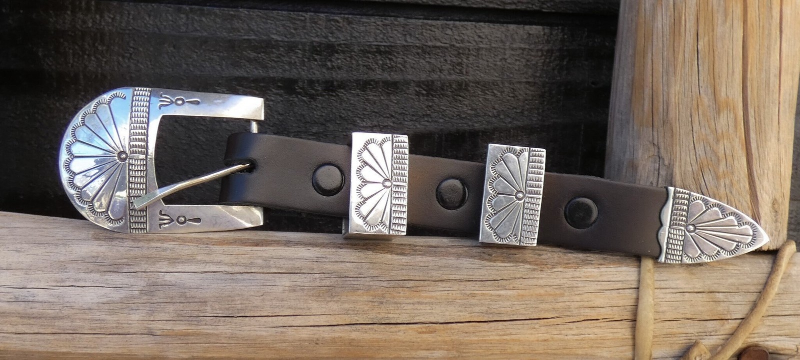 Native American Ranger 4 Piece Buckle Set, Navajo Handcrafted