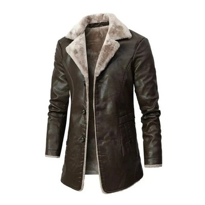 Herren B3 Lammfell Lederjacke RAF Bomber Winter Mantel Shearling Fliegerjacke