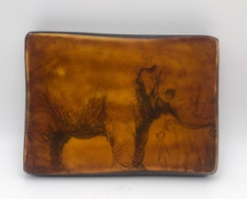 Wooden Plaque with Elephant Design by Rembrant Van Rijn from Past Mast Pictures