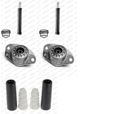 2x MONROE STOßDÄMPFER + DOMLAGER + PROTECTION KIT HINTEN für VW GOLF 4 OCTAVIA