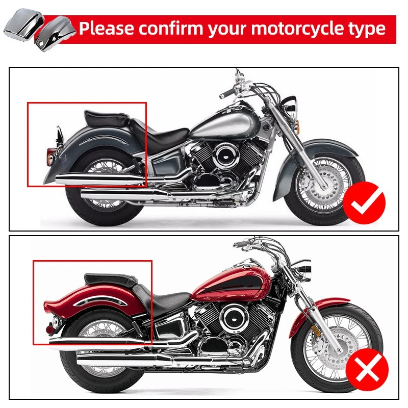 Battery Side Fairing Covers For Yamaha V Star 1100 XVS1100AW Classic 1999-2011 Foto 2 de 4