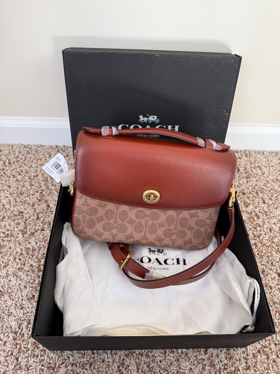 Coach 89089 Cassie 19 Crossbody Tan Soft Lilac Signature Canvas