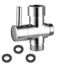 Ergonomic Brass 3-Way Diverter Valve 1/2in Easy Install Shower Head Flow Switch