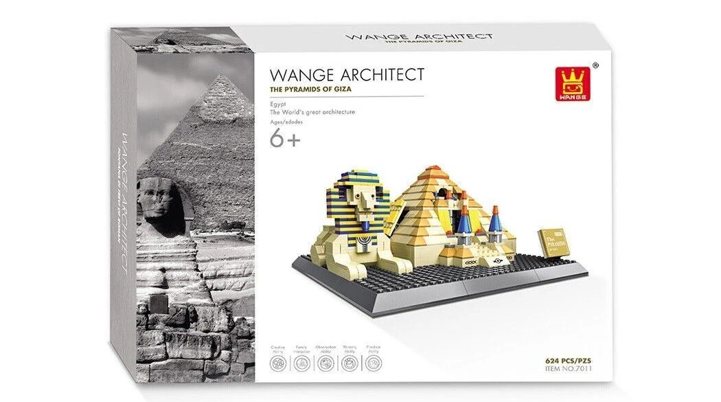 Wange Authentic Egyptian Pyramids Of Giza Building Block Set 622pcs 4210