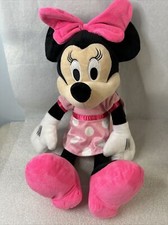 Disney Baby Minnie Mouse Pink Dress Plush Toy Crinkle Bow New with tags