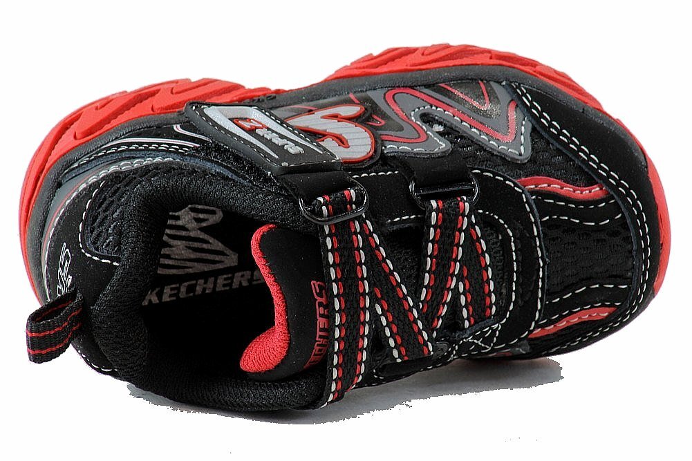 Skechers Toddler Boy's Z-Strap Motley Black/Red Fashion