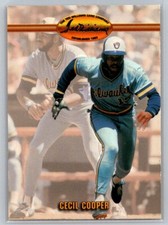 💎1993 Ted Williams Baseball #49 Cecil Cooper - Milwaukee Brewers💎
