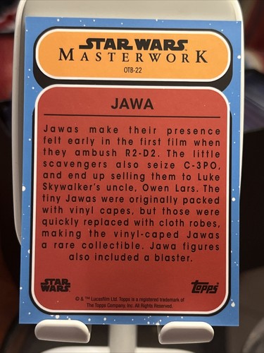 Star Wars Masterwork 2021 Rainbow Out Of The Box Chase Card OTB-22 Jawa - Picture 2 of 2