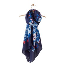 Joules Esme Longline Silk Blend Scarf French Navy For