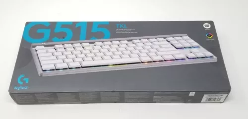 New Logitech G515 TKL Wired Low Profile Gaming Keyboard White Gray Tactile RGB 