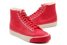 Nike Scarlet Fire BLAZER Perforated Leather HighTops Shoes Wms 6.5 NEW DISC 2011