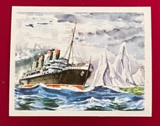 RMS TITANIC OBSCURE 1961 CHOCOLATES LLOVERAS SERIES 2 CARD / STICKER #61 EX NM