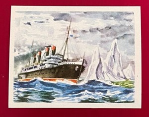 RMS R.M.S. TITANIC 1961 CHOCOLATES LLOVERAS SERIES 2 CARD STICKER #61 EX NM