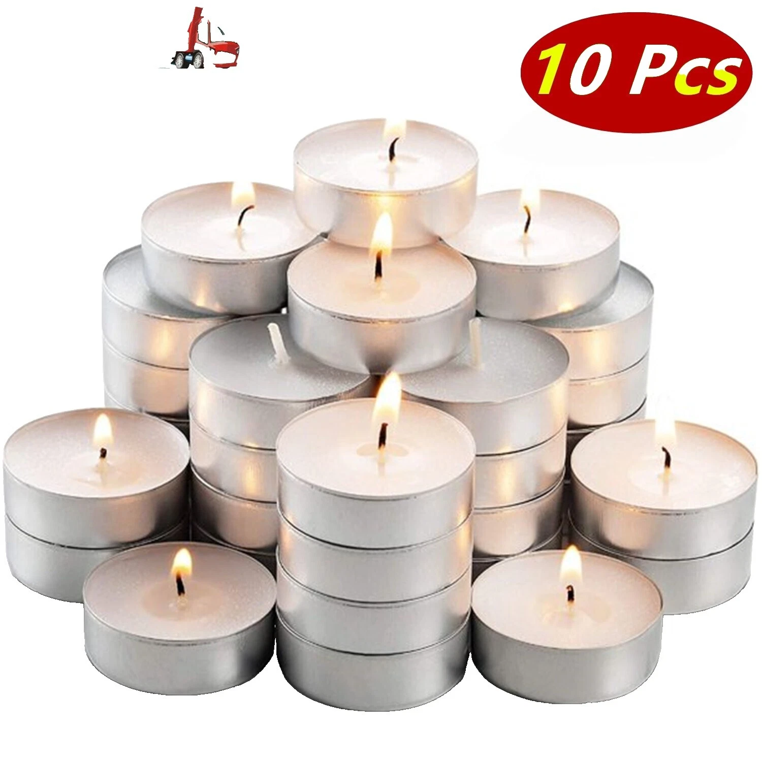 Velas de decoración White Blanco Cera de parafina