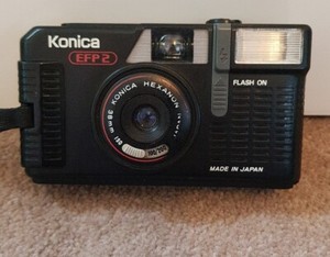 Konica efp 2 Compact 35mm point and shoot Film Camera 38mm Lens good Working.