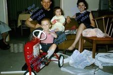 1964 35mm slide Christmas 1963 Gift AMF Junior Trac Pedal Tractor #1698