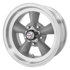 AMERICAN RACING VN105D Torq Thrust D 15X4.5 5X114.3 ET-15 Gray W/ Mach (Qty 1)
