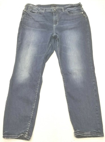 Silver Avery Skinny Crop Jeans Womens 