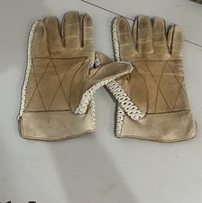 Vintage Women  s Crochet/Leather Driving Gloves Soft Used