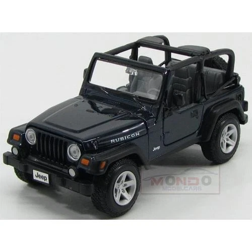1:27 Maisto Jeep Wrangler Rubicon Open 2012 Blue Met MI31245BL Modellino - Immagine 2 di 2